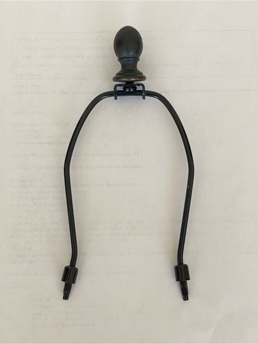 6 Inch Lamp Harp Holder with 1-1/2 Inch Oil Rubbed Black Bronze Metal